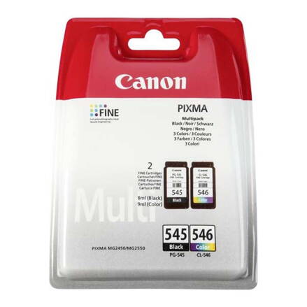 Canon originál ink PG-545/CL-546, black/color, blister, 2x180str., 1x8, 1x9ml, 8287B005, Canon 2-pack Pixma MG2450, 2550,iP2850