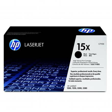 HP originál toner C7115X, black, 3500str., HP 15X, HP LaserJet 1000, 1200, 1200n, 1220, 3300mfp, 3320mfp, O, čierna
