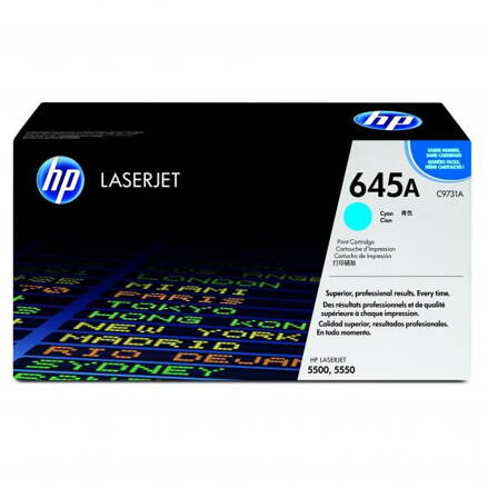 HP originál toner C9731A, cyan, 12000str., HP 645A, HP Color LaserJet 5500, N, DN, HDN, DTN, O, azurová