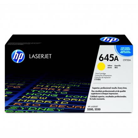 HP originál toner C9732A, yellow, 12000str., HP 645A, HP Color LaserJet 5500, N, DN, HDN, DTN, O, žltá