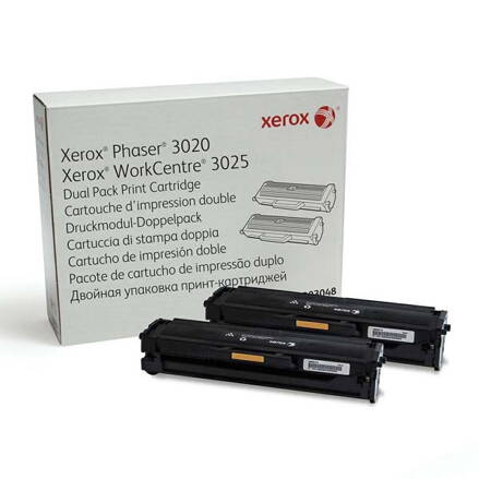 Xerox originál toner 106R03048, black, Xerox 3020B, dual pack, O, čierna