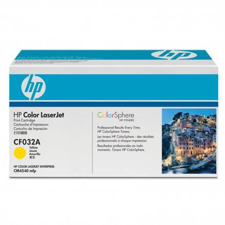 HP originál toner CF032A, yellow, 12500str., HP 646A, HP Color LaserJet CM4540, 4540f, 4540fskm, O, žltá