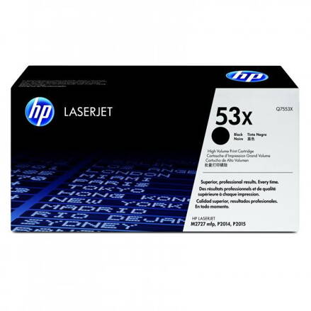 HP originál toner Q7553X, black, 7000str., HP 53X, HP LaserJet P2010, P2015, O, čierna