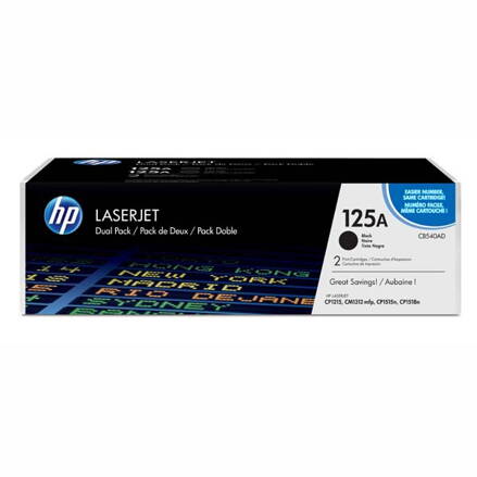 HP originál toner CB540AD, black, 2200str., HP 125A, HP Color LaserJet CP1215, 1515, 1518, dual pack, 2ks, O, čierna