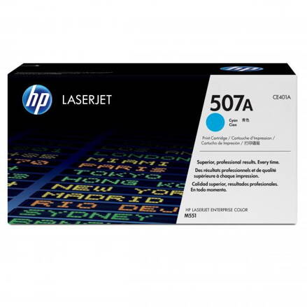 HP originál toner CE401A, cyan, 6000str., HP 507A, HP LaserJet Enterprise 500 color M551, O, azurová