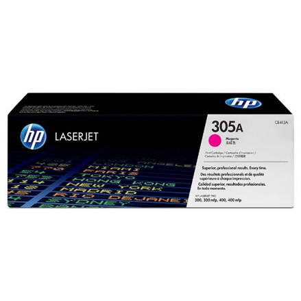 HP originál toner CE413A, magenta, 2600str., HP 305A, HP Color LaserJet Pro M375NW, Pro M475DN, M451dn, O, purpurová