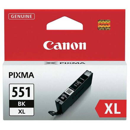 Canon originál ink CLI551BK XL, black, 1130str., 11ml, 6443B001, high capacity, Canon PIXMA iP7250, MG5450, MG6350, MG7550, čierna