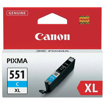 Canon originál ink CLI551C XL, cyan, 11ml, 6444B001, high capacity, Canon PIXMA iP7250, MG5450, MG6350, MG7550, azurová