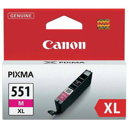 Canon originál ink CLI551M XL, magenta, 11ml, 6445B001, high capacity, Canon PIXMA iP7250, MG5450, MG6350, MG7550, purpurová