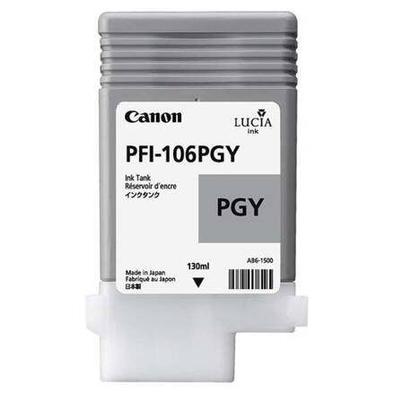 Canon originál ink PFI106PGY, photo grey, 130ml, 6631B001, Canon iPF-6300,6400, photo gray