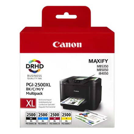 Canon originál ink PGI-2500XL Bk/C/M/Y multipack, black/color, 9254B004, Canon MAXIFY iB4050, MB5050, MB5350
