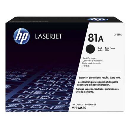 HP originál toner CF281A, black, 10500str., HP 81A, HP LaserJet Enterprise Flow M630z, M606, M604, M605, O, čierna