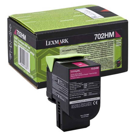 Lexmark originál toner 70C2HM0, magenta, 3000str., high capacity, return, Lexmark CS510de, CS410dn, CS310dn, CS310n, CS410n, O, purpurová