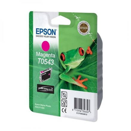 Epson originál ink C13T054340, magenta, 400str., 13ml, Epson Stylus Photo R800, R1800, purpurová