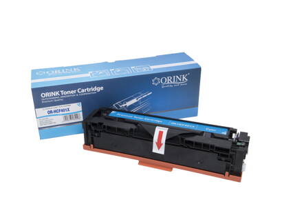 HP kompatibilná tonerová náplň CF401X, 2300 listov (Orink box), azurová