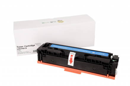 HP kompatibilná tonerová náplň CF401A, 1400 listov (Orink white box), azurová