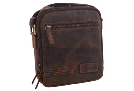 Pánske kožené crossbody tmavohnedý hunter 250854