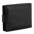 Čierna pánska kožená peňaženka s vnútorným aj vonkajším zapínaním Nordee 