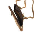 Pánska crossbody taštička z brúsenej hnedej kože na mobil a doklady Nordee DOH-SP-01