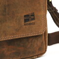 Pánska kožená crossbody taška – hnedá Nordee 