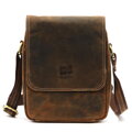 Pánska crossbody taška – hnedá brúsená koža Nordee 