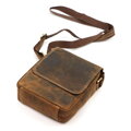 Pánska crossbody taška – hnedá brúsená koža Nordee 