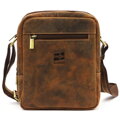 Pánska kožená crossbody taška – brúsená hnedá Nordee 