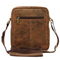Pánska kožená crossbody taška – brúsená hnedá Nordee 