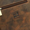 Pánska kožená crossbody taška – brúsená hnedá Nordee 