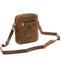 Pánska kožená crossbody taška – brúsená hnedá Nordee 