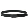 Pánsky čierny kožený opasok s matnou automatickou prackou – šírka 3,5 cm