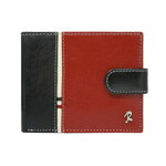 Praktická peňaženka z pravej kože čierna + červená.