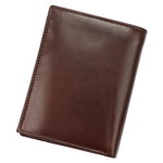 Hnedá pánska peňaženka s orientáciou na výšku. 