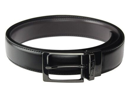 Oblekový obojstranný opasok Pierre Cardin BLACK-BROWN