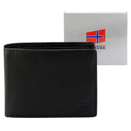 Pánska kožená peňaženka z pravej kože v kompaktnom formáte Nordee  Pánska kožená peňaženka z pravej kože v kompaktnom formáte Nordee