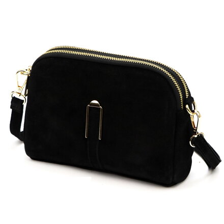 Dámska kožená crossbody kabelka z prírodnej brúsenej kože Luka 25-084