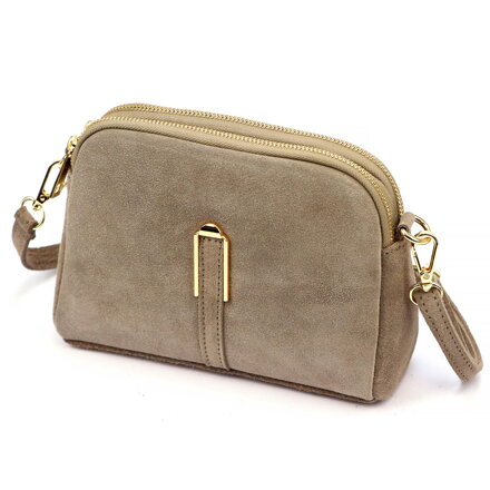 Dámska kožená crossbody kabelka z prírodnej brúsenej kože Luka 25-084