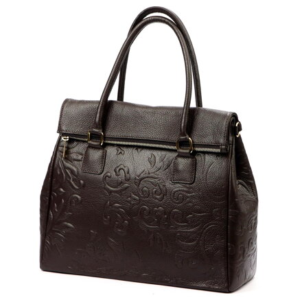 Dámska kožená kabelka Luka z pravej kože – priestranný model na každodenné nosenie 