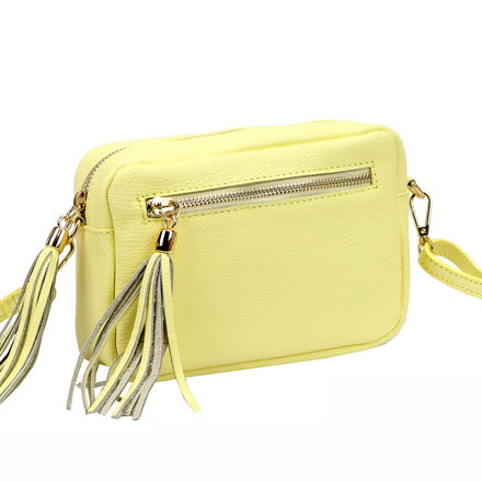 Dámska crossbody kabelka Luka 20-030 DOLLARO GOLD z prírodnej kože