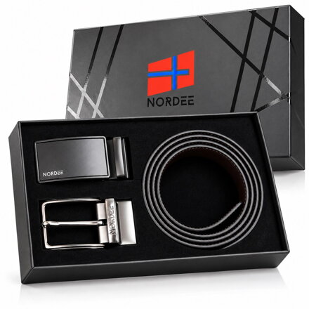 Pánsky darčekový set Nordee SDK-002 – obojstranný opasok a 2 pracky