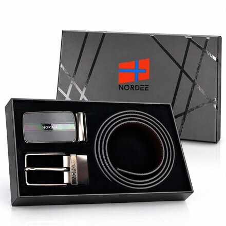 Pánsky darčekový set Nordee SDK-003 – obojstranný opasok a 2 pracky