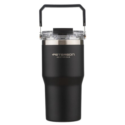 Nerezový termohrnček Peterson PTN KT-02-600 600 ml so sklopným držadlom