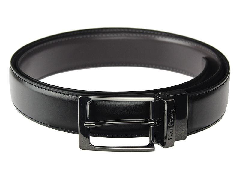 Oblekový obojstranný opasok Pierre Cardin BLACK-BROWN