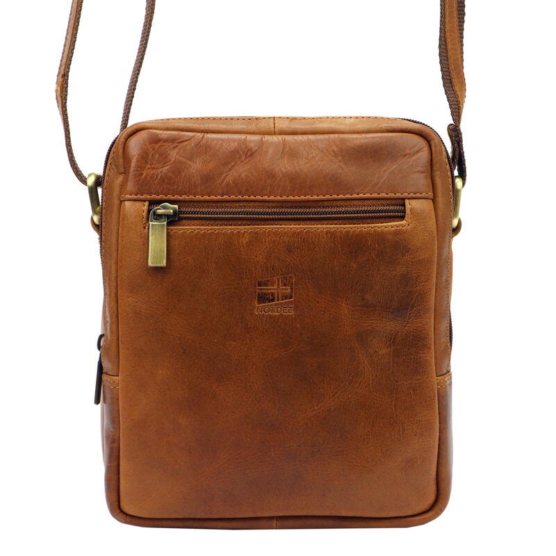 Praktická kožená taška na rameno Nordee MSD-03 GM06 skl.