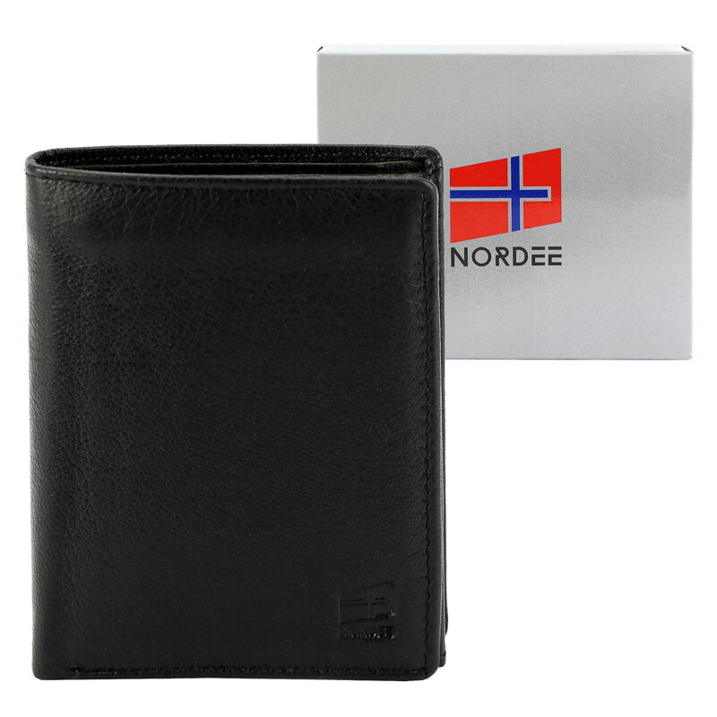 Pánska kožená peňaženka na výšku bez vonkajšieho zapínania Nordee  Pánska kožená peňaženka na výšku bez vonkajšieho zapínania Nordee