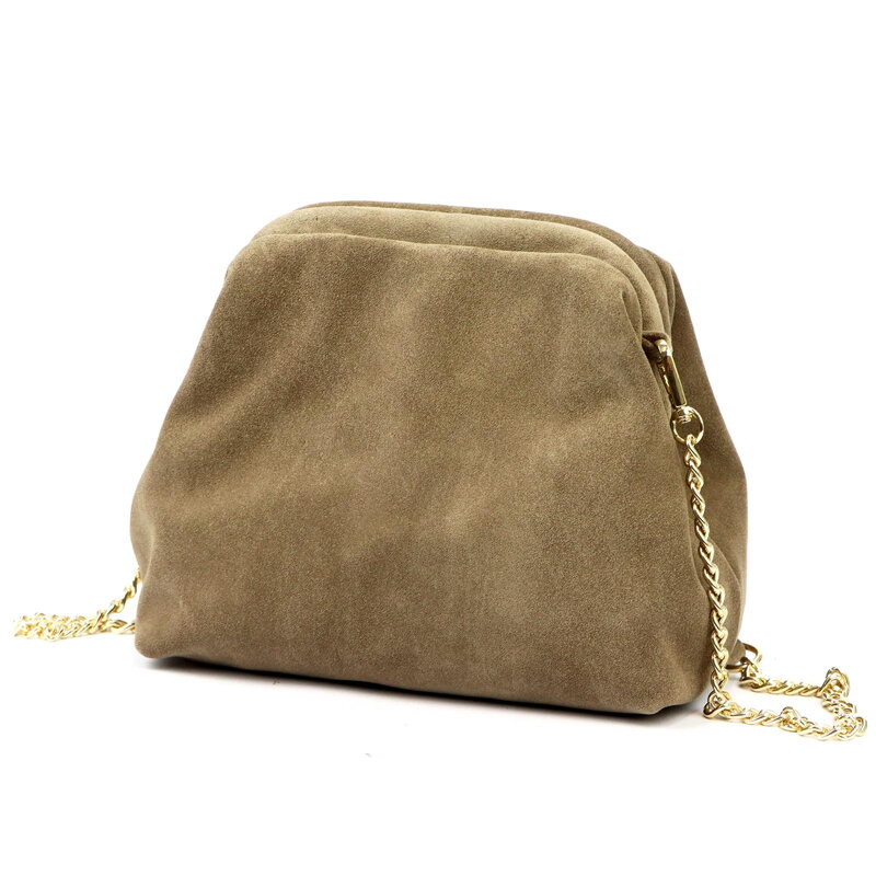 Dámska kožená kabelka s retiazkovým popruhom – štýlový šperk medzi kabelkami Luka 25-030