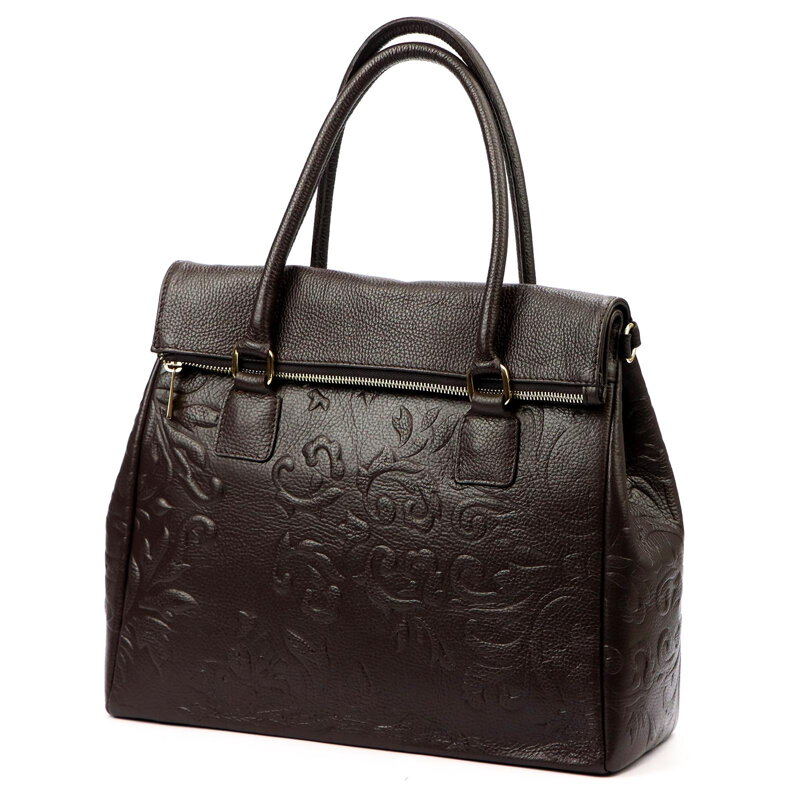 Dámska kožená kabelka Luka z pravej kože – priestranný model na každodenné nosenie 