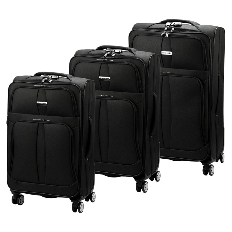 Sada cestovných kufrov Pierre Cardin – čierna, polyester (S, M, L) Pierre Cardin 