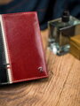 Vertikálna pánska peňaženka dvojfarebná, prírodná RFID koža - Rovicky