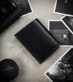 Pánska kožená peňaženka N4-RVT-6887 Black+Navy